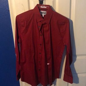 Red dress shirt